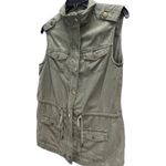 Altar'd State Vest Womens Small Olive Green Utility Zip Snap Pockets Gorpcore Photo 2