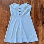 Zaful NWT Button Crisscross Cami Dress Baby Blue Small 4 Photo 2