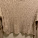 House of Harlow 1960 Beige Ribbed Cropped Long Sleeve Sweater Size L Photo 6