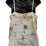 Old Navy NWT Sleeveless Camisole Linen Blend Safari Design Button Front Women S  Photo 3