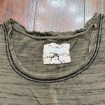 Anthropologie  Olive Green and Black Striped Women's Top size Large Photo 1