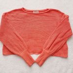 Urban Outfitters Orange Balloon Sleeve Sweater Photo 0