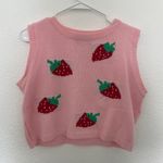 SheIn Strawberry Sweater Vest Photo 0