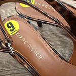 Marc Fisher  Leopard Patent Slingback Pumps Kitten Heel size 9 NWOT Photo 6