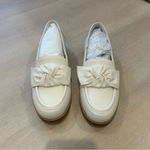 Quince Italian Leather Bow Penny Loafer, Bone, 5 Photo 3