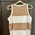 Evereve Tan and White Sleeveless Tank Top Photo 2