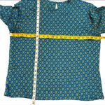 Vintage Skirt Top Set Silk Medium Petite 2 piece Cocktail Party PM 12P 80s 40s Blue Photo 13