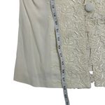 Vintage R&M Richards by Karen Kwong Ivory Lace Appliqué Blazer Top White Size 12P Photo 3