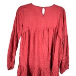 Solitaire  Dark Salmon Pink Floral Embroidered Loose Fit Top Small Photo 1