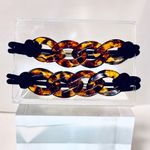 Anthropologie NEW -  2PC Tortoise Shell Chain Link Boho Chic Hair Elastic Ties Photo 1