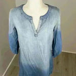 AUW  Light Blue Quarter Sleeve Sun Dress Size M Photo 1