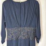 Tadashi Shoji NWT Twist-Drape Dress Long Sleeve Knot Front Sz XL Flattering MOB Photo 4
