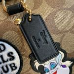 Coach Authentic Signature canvas/Smooth leather DisneyX top zip Satchel/Crosby Photo 4