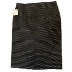 Sag Harbor  Size Large Black White Polka Dot Stretch Pencil‎ Pull On Skirt NEW Photo 1
