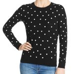 1901  x NORDSTROM | Black White Polka Dot Pullover Crew Neck Sweater | Size XL Photo 6