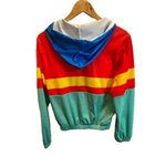 EUC Multicolor 90s Style 3/4ā Zipper, Drawstring Hoodie w/ Elastic Waist Blue Size M Photo 1