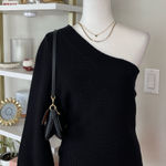 Bar III NWT  Chic Black One-Shoulder Sweater Top Size XXL Photo 0