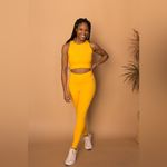 Girlfriend Collective  Golden Glow Yellow Compressive High Rise Legging Sz Small Photo 1