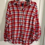 Gap  Red and White Plaid Shirt Photo 0