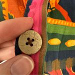 Rachel Zoe  Colorful Tropical Print Button Down Shirt Womens XS Bird Palm Tree Photo 7
