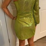 Green One Shoulder Mini Dress Photo 1