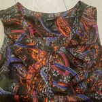 Lane Bryant Lane‎ Bryant Plus 14 Black Paisley Satin Ruffled Tank Top Shirt Dressy Career Photo 1