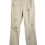 We The Free CRVY Straight Shooter Jean Ivory 28 Free People Boho Distressed Photo 0
