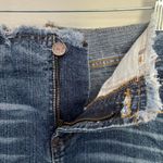 Vtg LEI Y2K Maxi Jean Skirt Sz 5 Slit Fringe Festival Western Boho High Waist Blue Photo 3