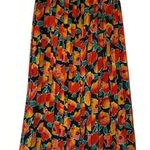 Vintage Women's Maxi Skirt Vibrant Floral Size L Boho Lagenlook Beachy 90's Y2K Black Size L Photo 0