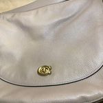 Coach  Turnlock Leather Hobo Bag Black In Cream Photo 10