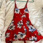 Xhilaration women’s red floral tie romper Photo 4