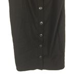 Sea NY Black Ruffle Off Shoulder Mini Dress Small Button Loose Linen Shirtdress Photo 9