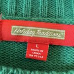 Holiday Traditions Bah Hum Pug Christmas Sweater Sequin Pug Dog Snowflake L Green Size L Photo 5