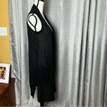 J. Jill‎ Linen Blend Sleeveless Duster Knit Cardigan SZ Small Black Coastal NEW Photo 6