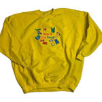 90s Vintage Embroidered Shop still You Drop Sweatshirt Yellow Large Yellow Photo 0