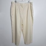 Ann Taylor NWOT The Belted Taper Pant In Cream 602123 Size 16 Photo 1