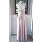 Mori Lee  Blush Gown Lace & Sequin Maxi Open-Back Dress Pink Size 10 New w/Tag Photo 8