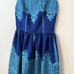 UP By Ultra Pink Womens Boho Western Sleeveless Trendy Cute Mini Blue Dress XL # Size XS Photo 4