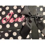 Black and White Insulated Dot Tote with Jane and a Black Bow 20" Long x 14" Tall Photo 4