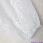 White House | Black Market NEW‎  Long-Sleeve White Eyelet Dress, S Photo 14