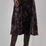 Ralph Lauren Lauren  Floral Pleated Satin Charmeuse Skirt Size US 2 Photo 7