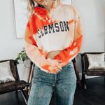 The Vintage Shop Clemson Bleached Hoodie Photo 0