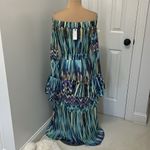 Karen Millen  Tie Dye Studded Woven Bardot Drama Maxi Kimono Photo 5