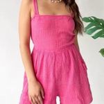 Blue Blush  One Piece Shorts Romper Backless Adjustable Straps Womens Sz S NWOT Photo 0