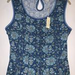 Max Studio Women's Sleeveless Blue Floral Dress Size Large Photo 3
