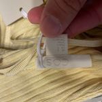 COS  Light Yellow Ribbed Sweater Back Buttons size small NWT Photo 5