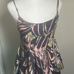 O'Neill Camisole Deep Blue with Pink and Green Tropical Floral Design Tank Photo 9