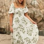 Abercrombie & Fitch TALL x Dede & Emily Smocked Puff Sleeve Floral Midi Dress Photo 0