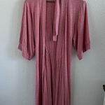 Papinella Heather Pink Attached Tie Soft Lightweight Stretchy Loungewear Robe XS Photo 0