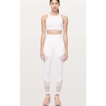 Lululemon  Leggings Womens 4 White‎ Forget The Sweat Tight 25" Mesh Photo 3